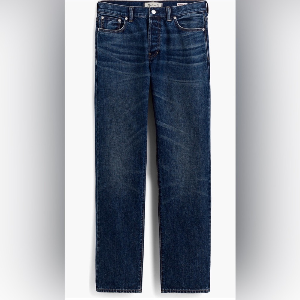 Madewell Men's Deep Indigo Straight Jeans 34x32
